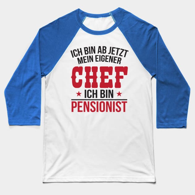 Ich bin pensionist (black) Baseball T-Shirt by nektarinchen